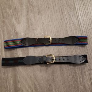 SOLD! Vintage Kids Boys Girls Canvas Fabric Cloth and Leather Belts